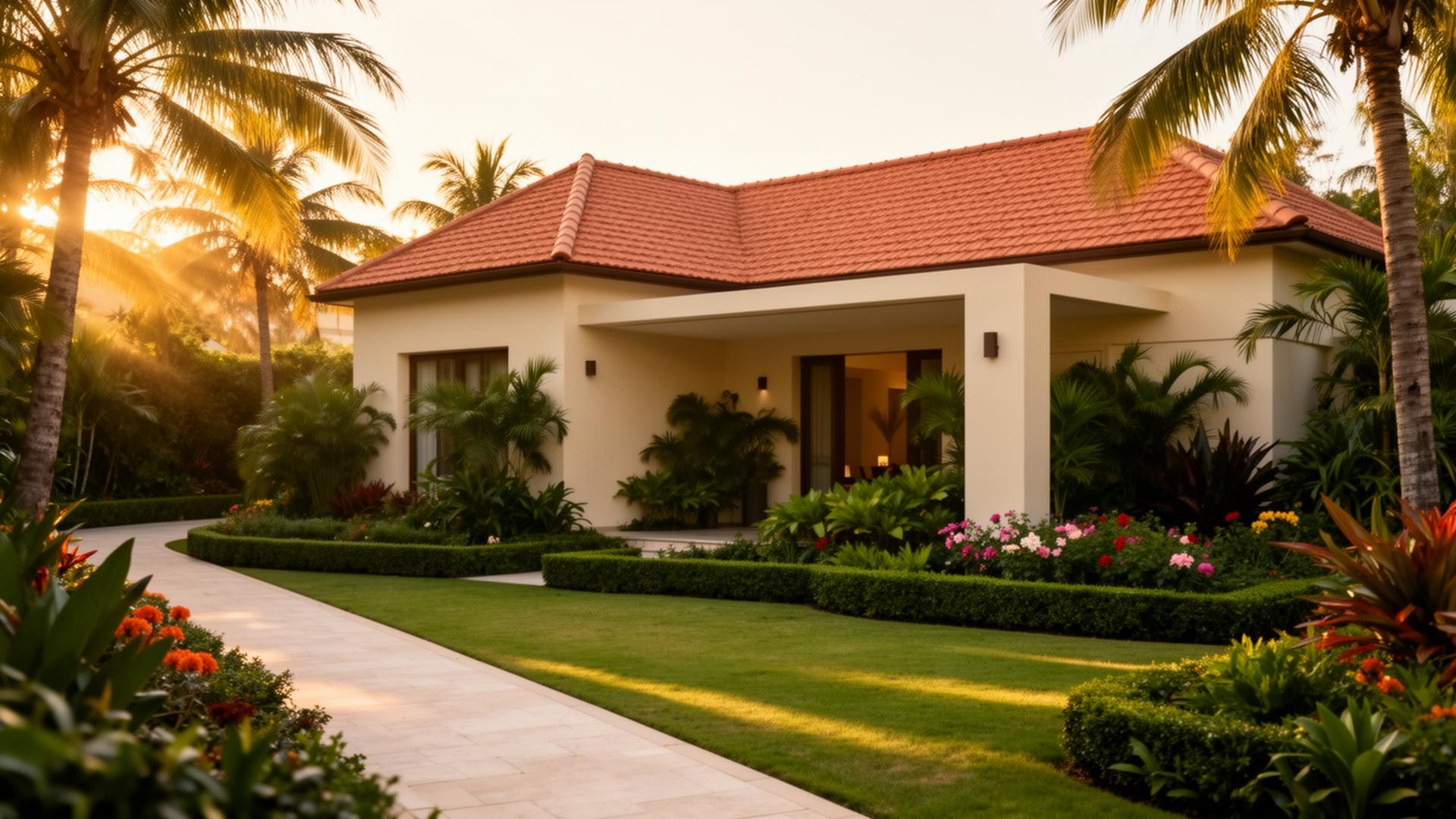 Chandan Villa at golden hour
